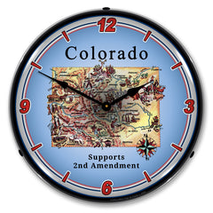Colorado Supports the 2nd Amendment 14" LED Wall Clock