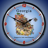 Georgia Supports the 2nd Amendment 14" LED Wall Clock