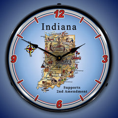 Indiana Supports the 2nd Amendment 14" LED Wall Clock