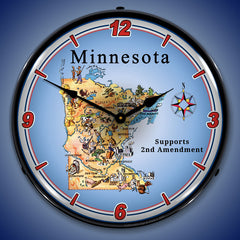 Minnesota Supports the 2nd Amendment 14" LED Wall Clock
