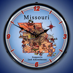 Missouri Supports the 2nd Amendment 14" LED Wall Clock