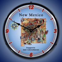 New Mexico Supports the 2nd Amendment 14" LED Wall Clock