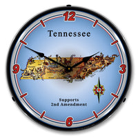 Tennessee Supports the 2nd Amendment 14" LED Wall Clock