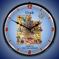 Utah Supports the 2nd Amendment 14" LED Wall Clock