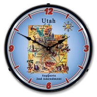 Utah Supports the 2nd Amendment 14" LED Wall Clock