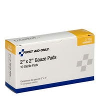 First Aid Only 2" x 2" Sterile Gauze Pads, 10 Per Box(Pack of 200)