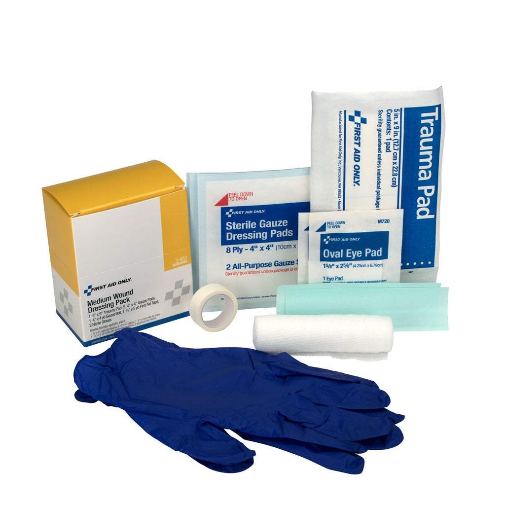 First Aid Only 3-950 Medium Wound Dressing Pack | Professional Trauma