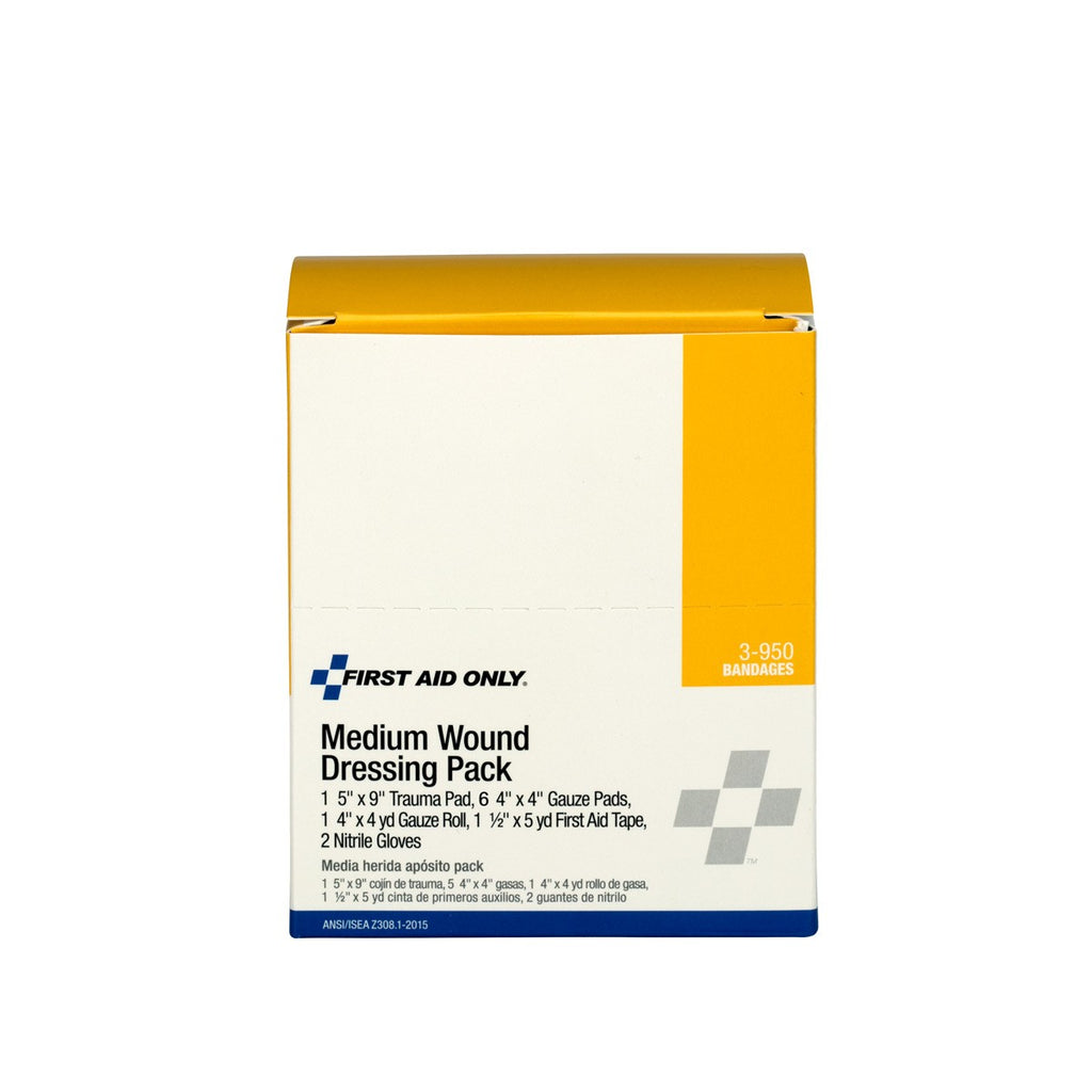 First Aid Only 3-950 Medium Wound Dressing Pack | Professional Trauma