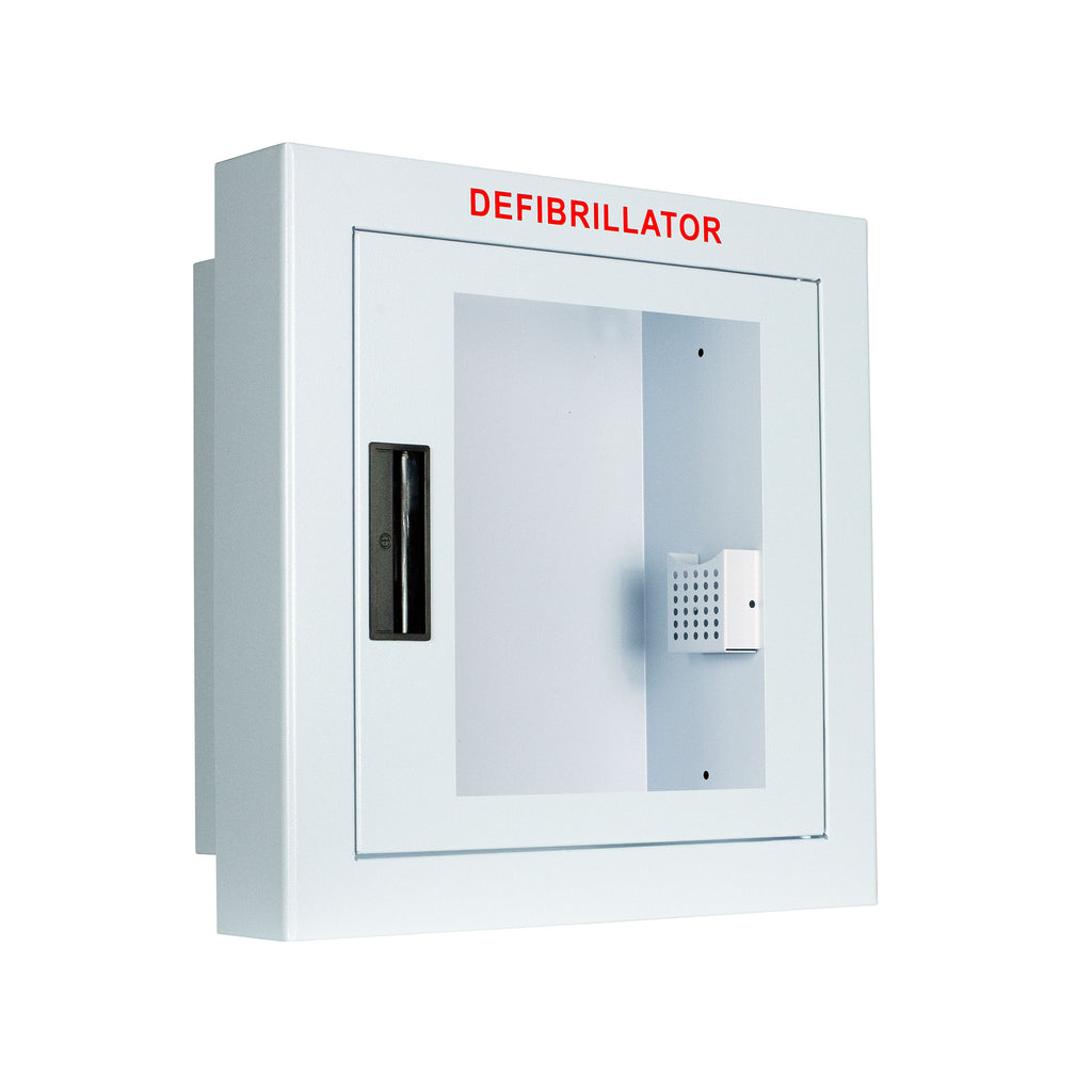 Cubix Safety SR-LN Semi-Recessed Large AED Cabinet | Non-Alarmed Steel Wall Mount