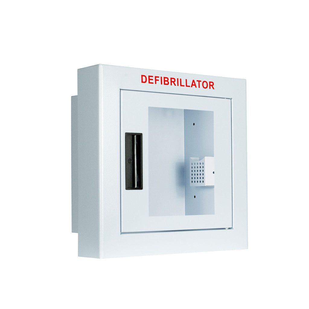 Cubix Safety Semi-Recessed Compact AED Cabinet – Low-Profile Institutional AED Storage