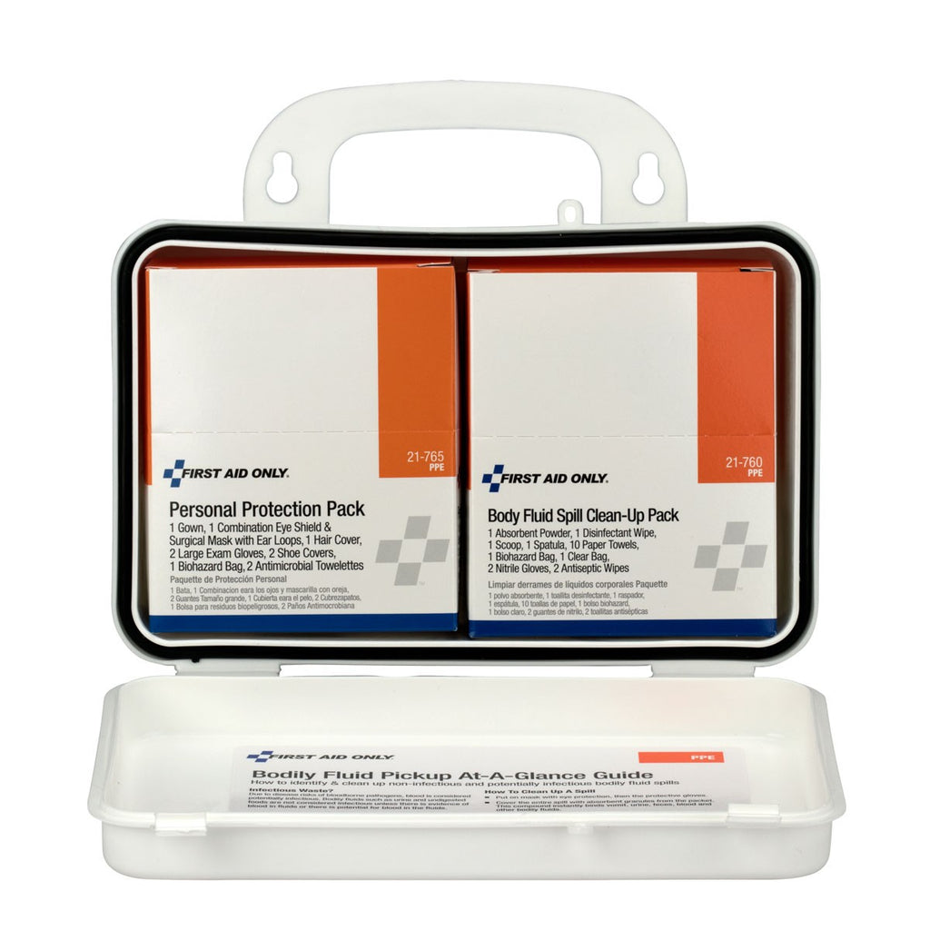 First Aid Only Unitized BBP Spill Clean-Up Kit in Plastic Case