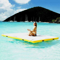 Swimline Solstice 8 x 5 ft. Inflatable Floating Lounge Dock