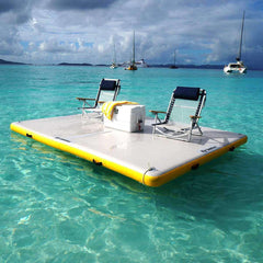 Swimline Solstice 8 x 5 ft. Inflatable Floating Lounge Dock