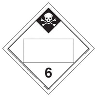 JJ Keller Division 6.1 Inhalation Hazard Placard - Blank