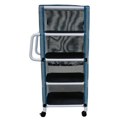 MJM 20" x 25" 4-Shelf Linen Cart