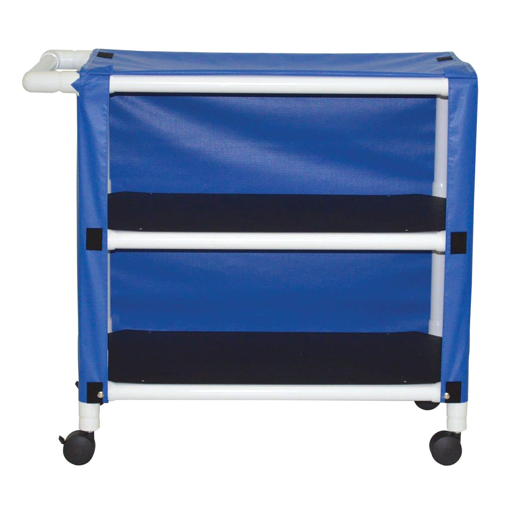 MJM Two-Shelf Linen Cart, 100 lb Capacity