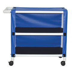 MJM Two-Shelf Linen Cart, 100 lb Capacity