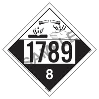 JJ Keller 1789 Class 8 Corrosive Placard