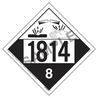JJ Keller 1814 Class 8 Corrosive Placard