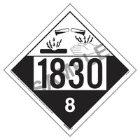 JJ Keller 1830 Class 8 Corrosive Placard