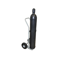 Justrite Single Cylinder Hand Truck, 10.5 Inch Pneumatic Wheels