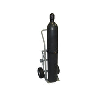 Justrite Single Cylinder Hand Truck, 10.5 Inch Pneumatic Wheels, Rear Casters