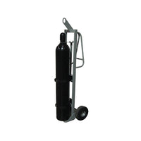 Justrite Single Cylinder Hand Truck With Hoist Ring, 10.5 Inch Pneumatic Wheels