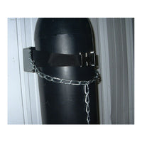 Justrite Steel Gas Cylinder Support Bracket, One 12" Cylinder Capacity, Wall Mount