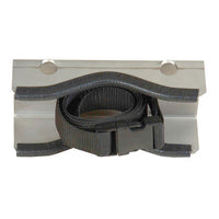 Justrite Stainless Steel Gas Cylinder Support Bracket, One 12" Cylinder Capacity, Wall Mount