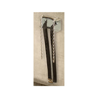 Justrite Steel Gas Cylinder Support Bracket With Chain, One 12" Cylinder Capacity, Wall Mount