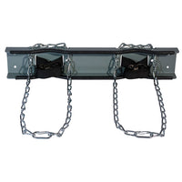 Justrite Steel Gas Cylinder Support Bracket With Chain, Two 12" Cylinder Capacity, Wall Mount