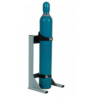Justrite Steel Gas Cylinder Mobile Stand, 1 Cylinder Capacity