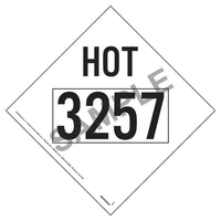 JJ Keller 3257 HOT Temperature Marking Placard