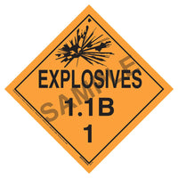 JJ Keller Division 1.1 Vinyl Explosive Word Placard