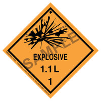 JJ Keller Class-1 Explosive Labels- Poly (500 pcs.)