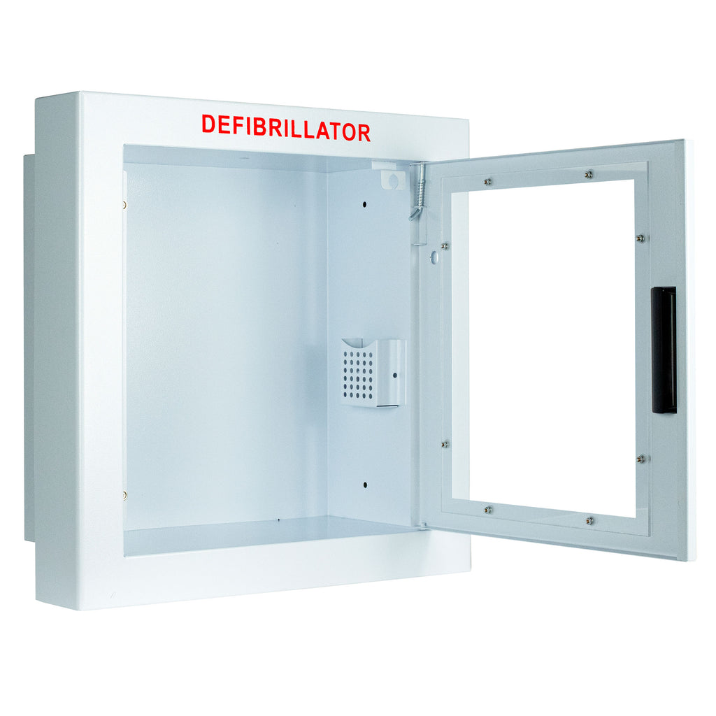 Cubix Safety SR-LN Semi-Recessed Large AED Cabinet | Non-Alarmed Steel Wall Mount