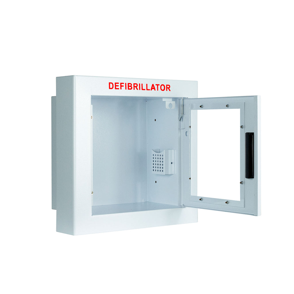 Cubix Safety Semi-Recessed Compact AED Cabinet – Low-Profile Institutional AED Storage