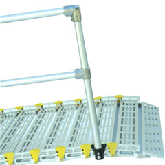 Roll-A-Ramp Anodized Aluminum Handrails with Straight Ends