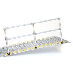 Roll-A-Ramp Anodized Aluminum Handrails with Straight Ends