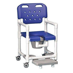 IPU 20" Elite Shower Commode Chair with Pail and Footrest