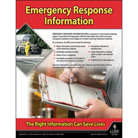 JJ Keller "Emergency Response Information" Hazmat Transportation Poster