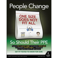 JJ Keller "People Change So Should Their PPE" Workplace Safety Advisor Poster