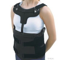 RCAI Thoracic Lumbar Sacral Orthosis (TLSO) with Sternal Attachment - Short Apron Front