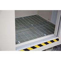 Justrite 2-Hour Fire-Rated Outdoor Safety Locker, 4-Drum, Explosion Relief Panels