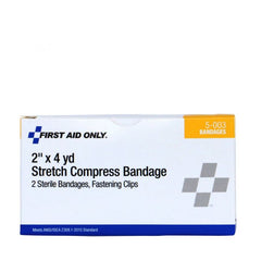 First Aid Only 2" Sterile Stretch Compressed Gauze Rolls, 2 Per Box