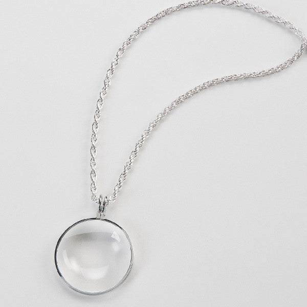 Walters 6X 42mm Silvertone Pendant Magnifier – Hands-Free Field Magnification and Low Vision Visual Aid