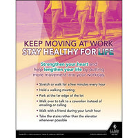 JJ Keller Keep Moving At Work - Health & Wellness Awareness Poster