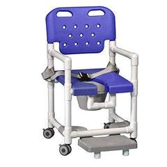 IPU 17" Elite Shower Commode Chair with Pail, Footrest, and Seat Belt