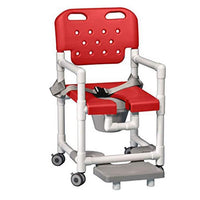 IPU 17"Elite Shower Commode Chair with Pail, Footrest, and Seat Belt