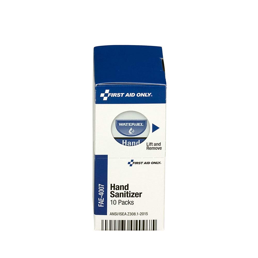First Aid Only SmartCompliance Antiseptic Hand Sanitizer Packets | 10 Per Box